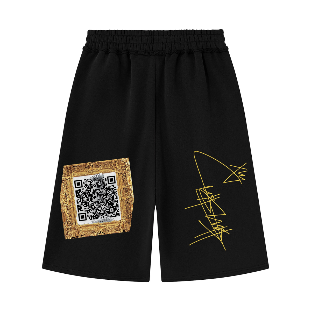 Unisex Raw Edge Fleece Shorts