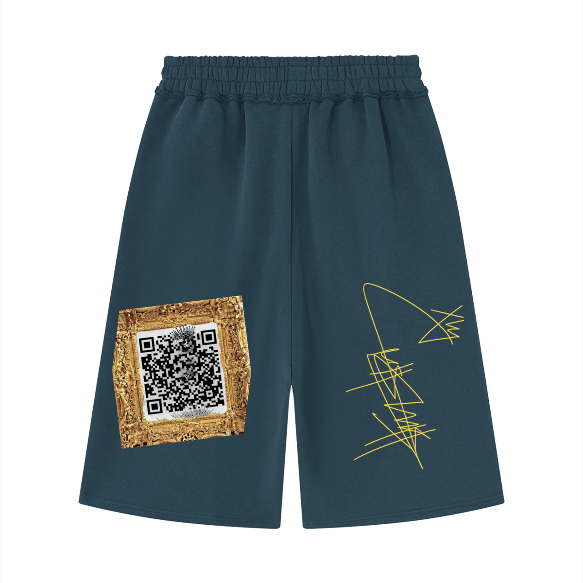 Unisex Raw Edge Fleece Shorts