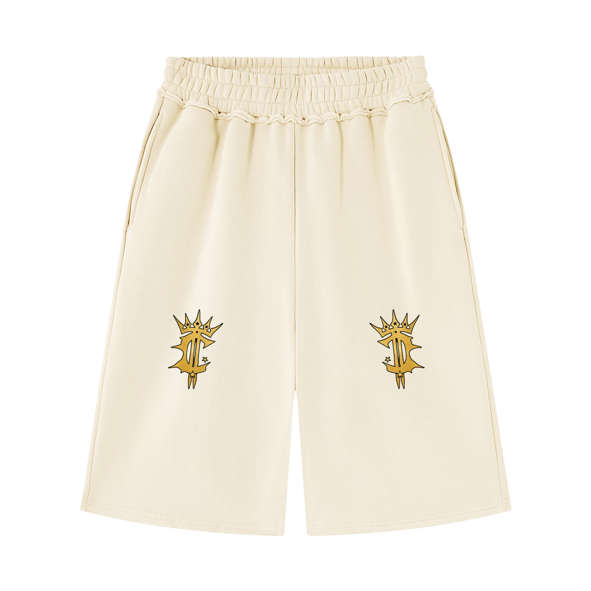 Unisex Raw Edge Fleece Shorts