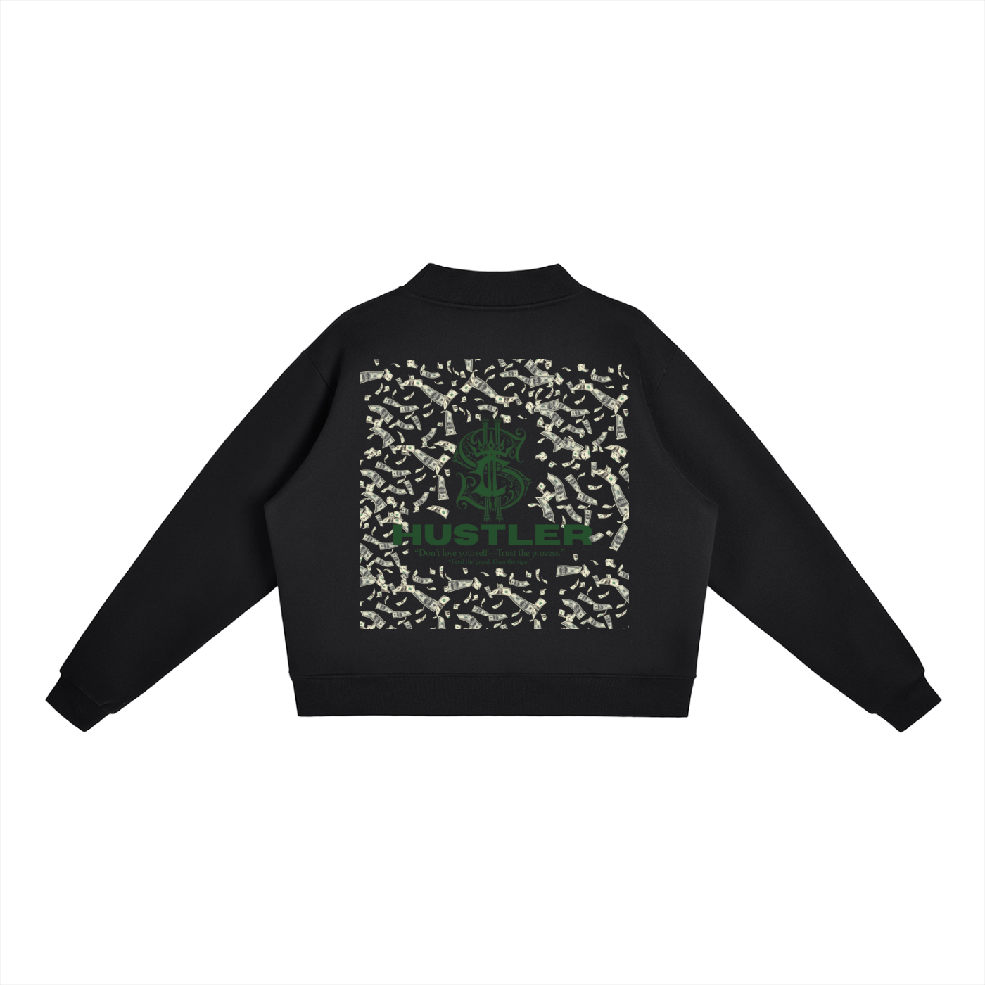 Essential Fleece Mock-Neck Crew Sweatshirt