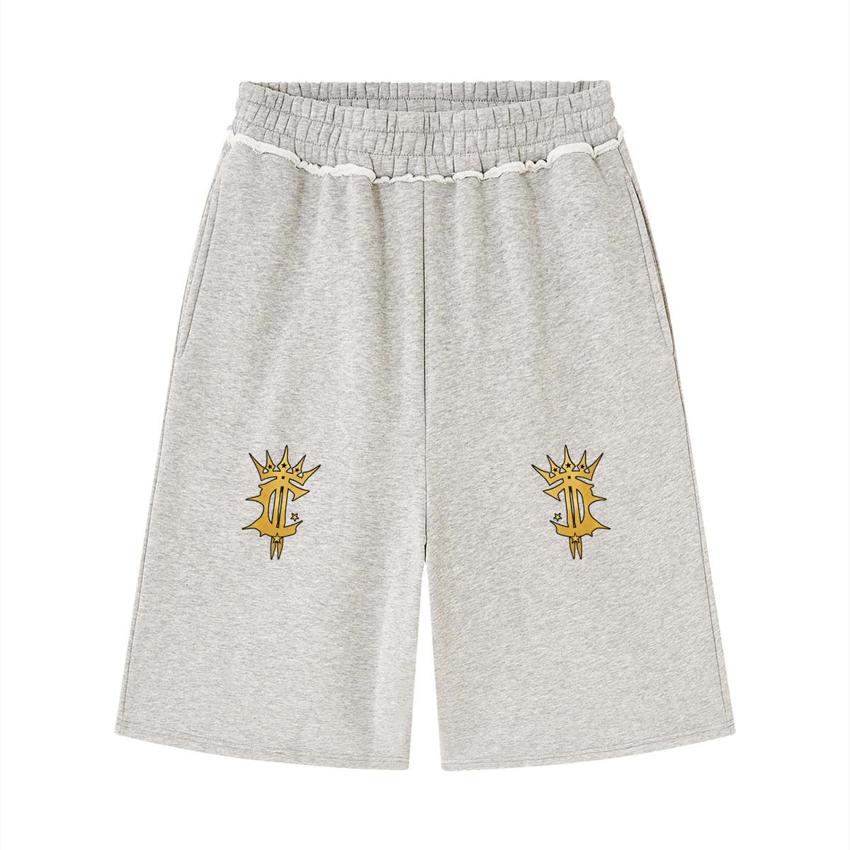 Unisex Raw Edge Fleece Shorts