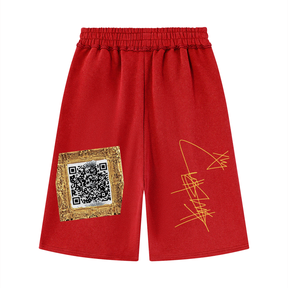 Unisex Raw Edge Fleece Shorts