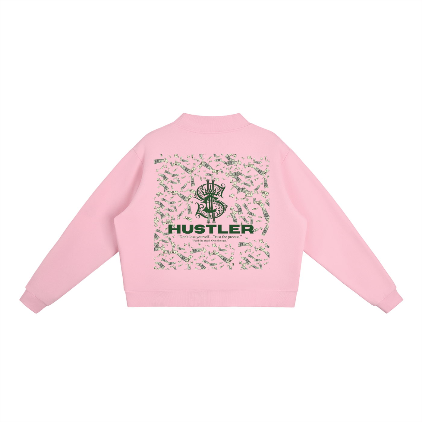 Essential Fleece Mock-Neck Crew Sweatshirt