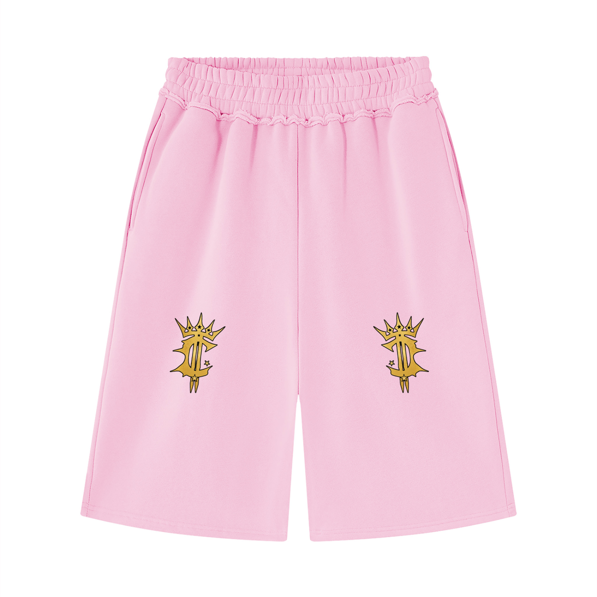 Unisex Raw Edge Fleece Shorts
