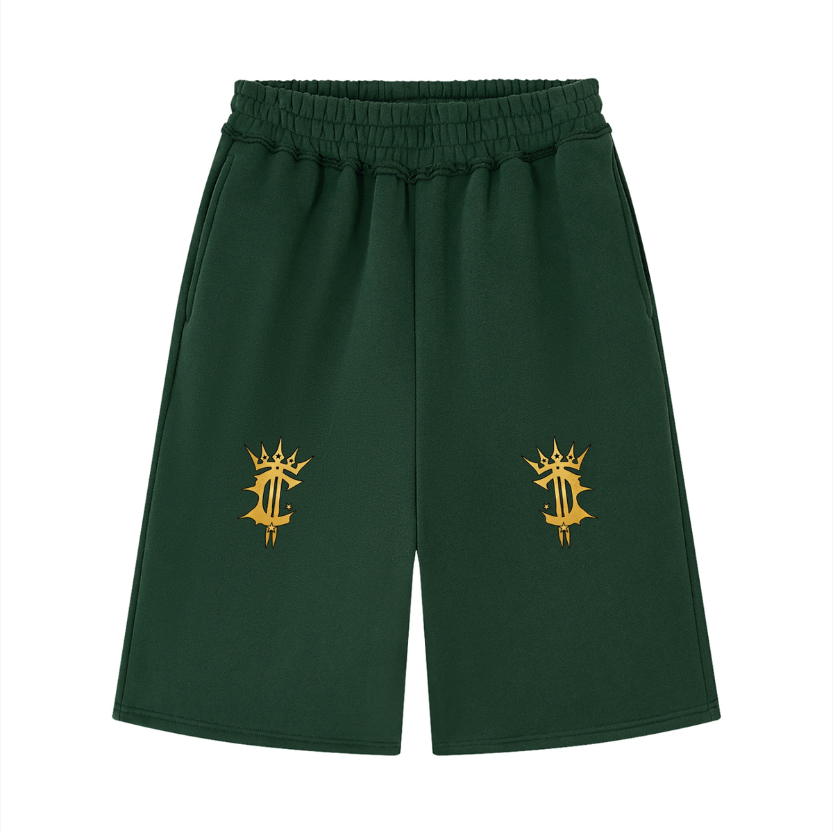 Unisex Raw Edge Fleece Shorts