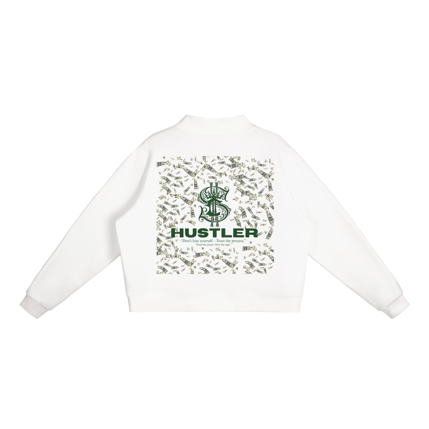 Essential Fleece Mock-Neck Crew Sweatshirt