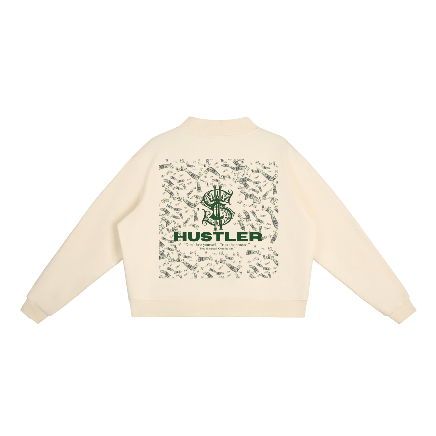 Essential Fleece Mock-Neck Crew Sweatshirt