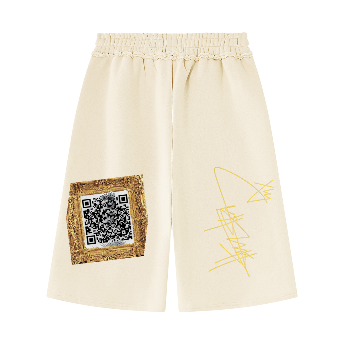 Unisex Raw Edge Fleece Shorts