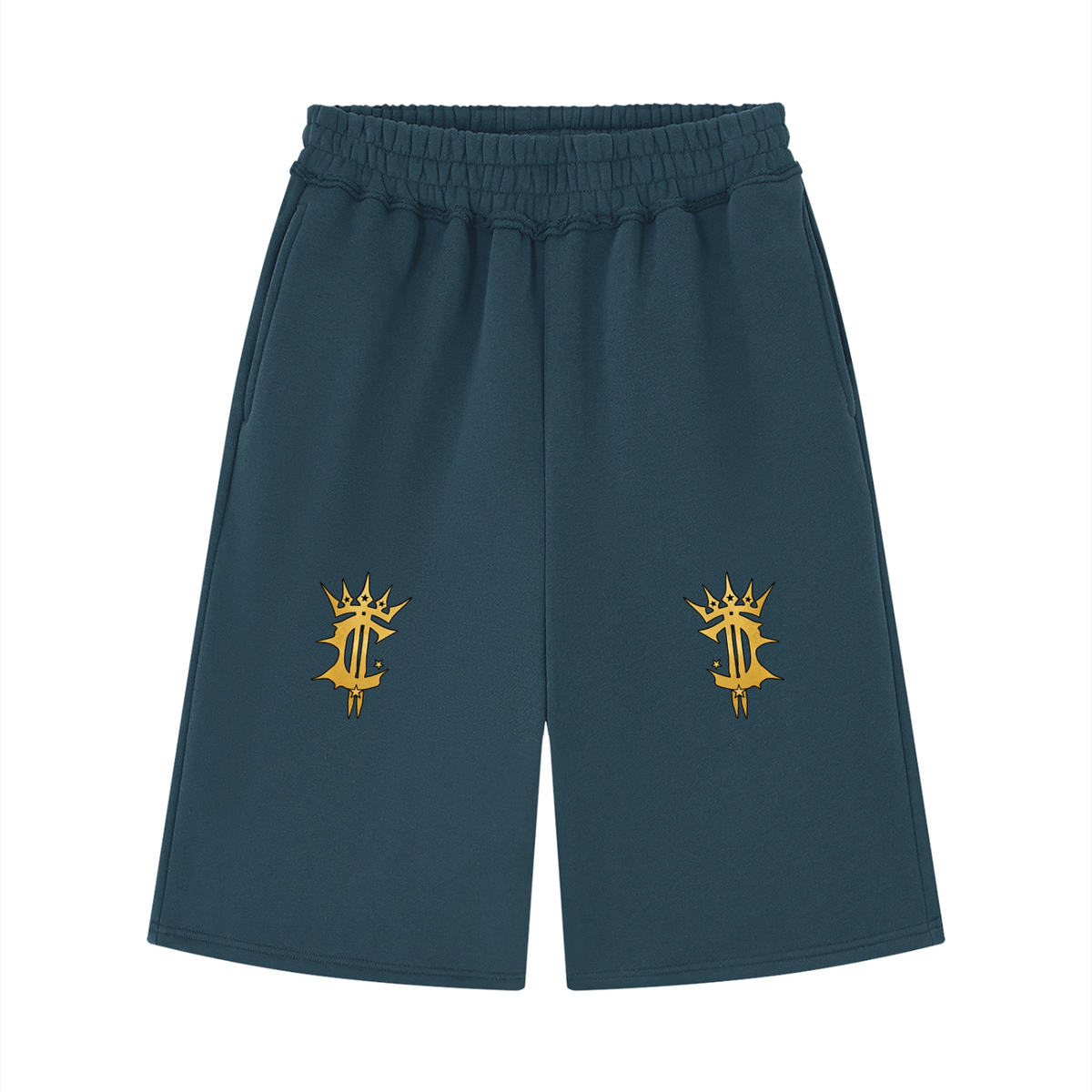 Unisex Raw Edge Fleece Shorts