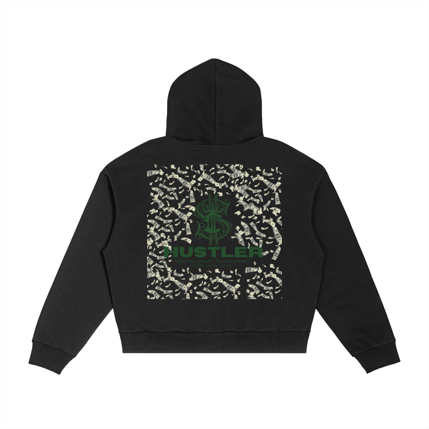 Contrast Plaid Boxy Zip Hoodie