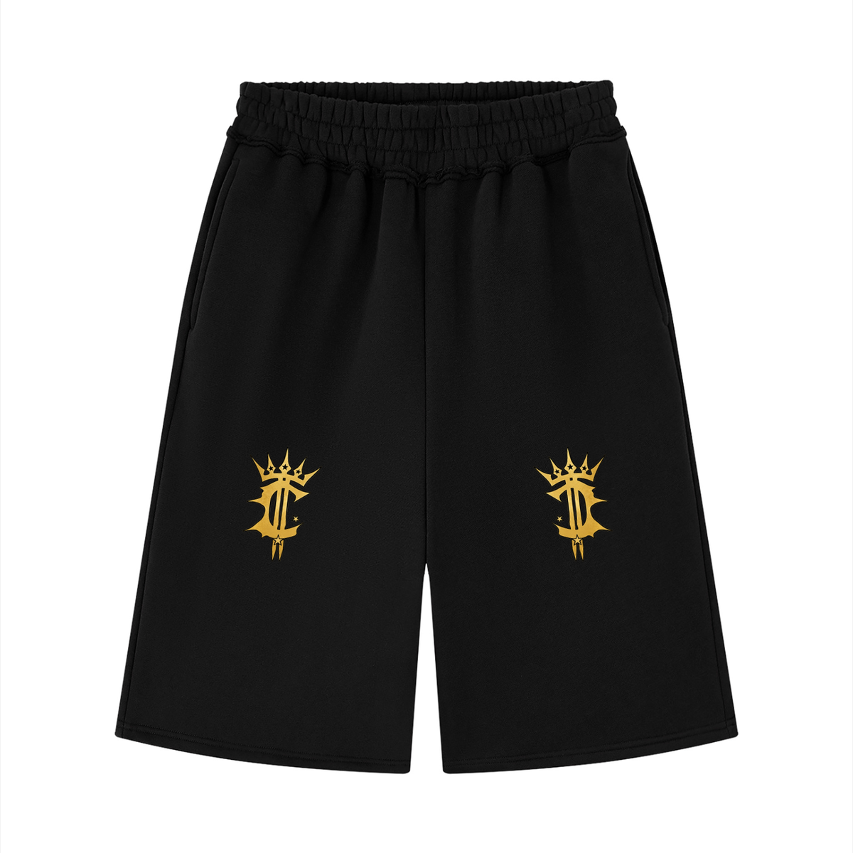 Unisex Raw Edge Fleece Shorts