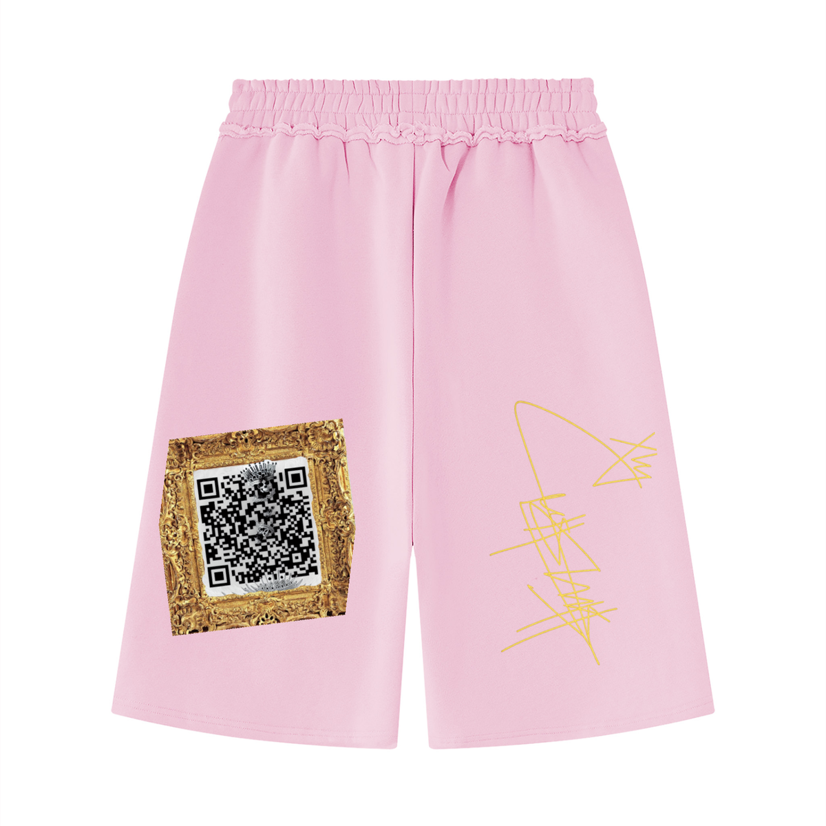 Unisex Raw Edge Fleece Shorts