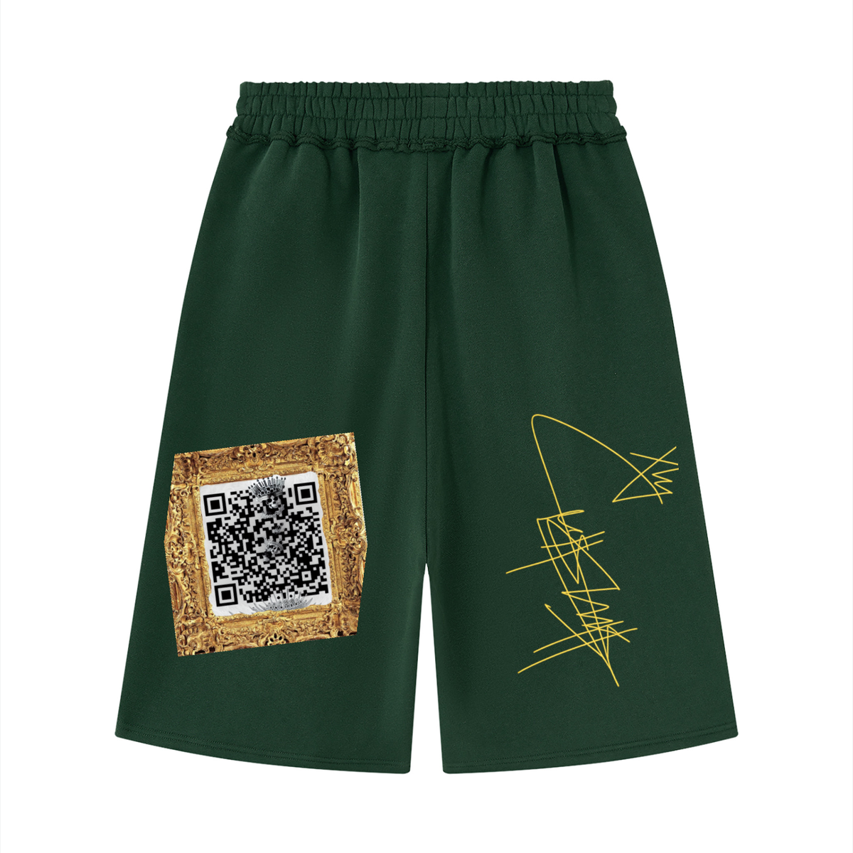 Unisex Raw Edge Fleece Shorts